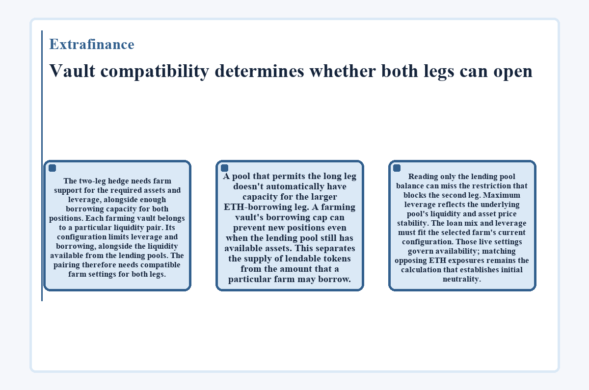 Vault compatibility determines whether both legs can open (Extrafinance) - diagram